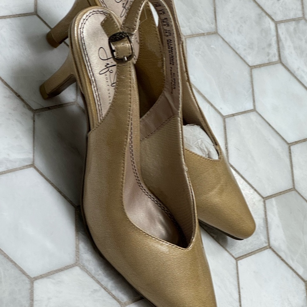 Elegant Tan Slingback Heels